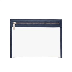 Truffle Clarity Clutch Large (Navy Leather)